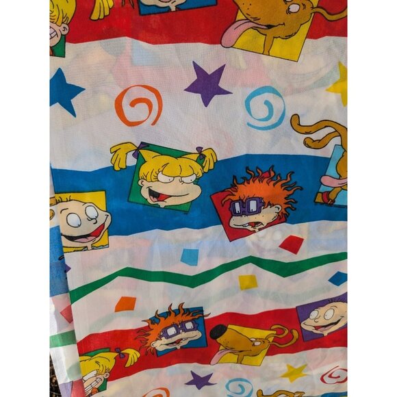 Vintage 1997 Nickelodeon Rugrats Twin Flat Bed Sheet Springs Tommy Angelica - Picture 7 of 9